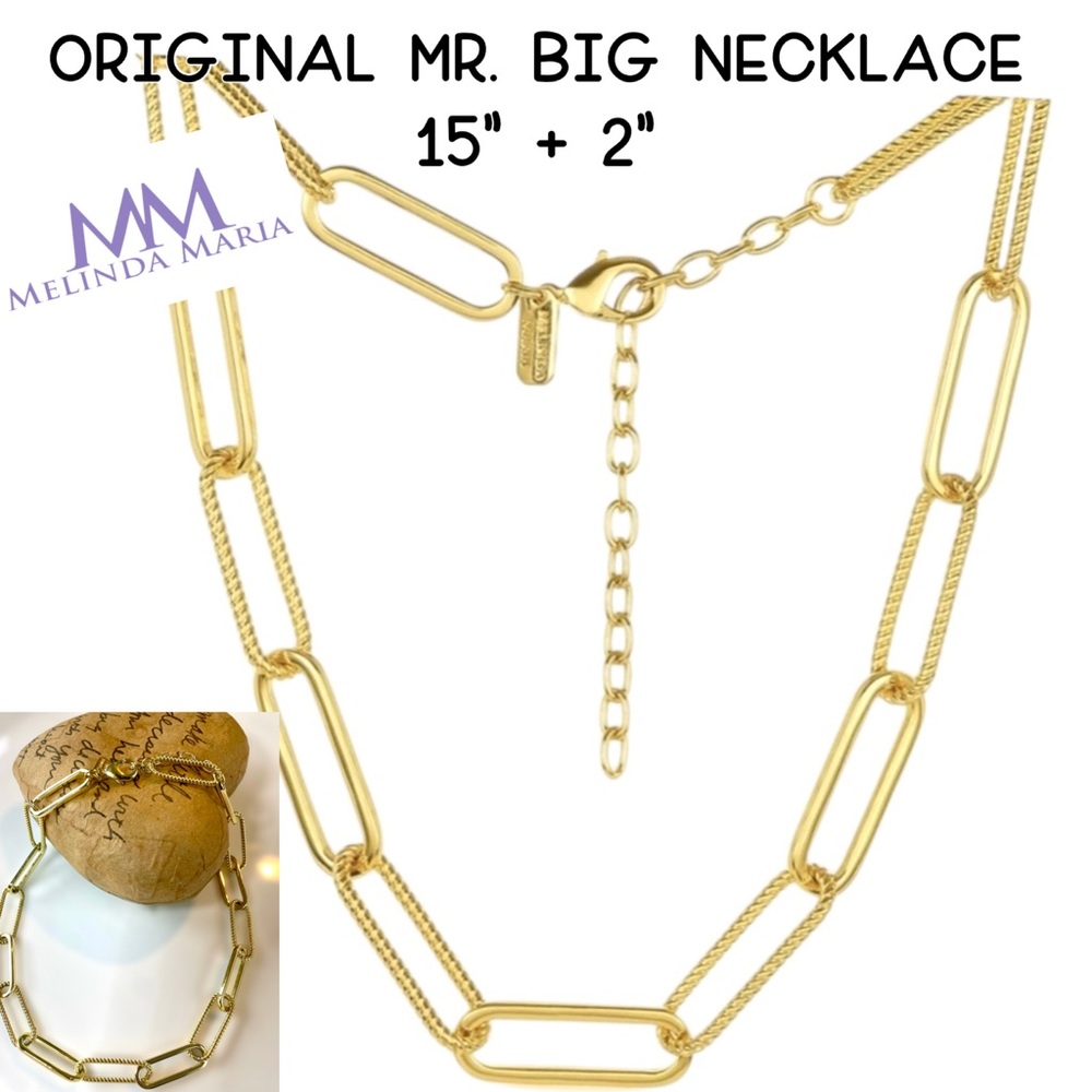 🌸Melinda Maria Original “Mr. Big”Necklace 15” +2”